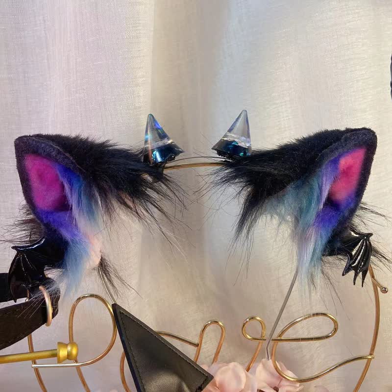 Accessoire de serre-tête avec oreilles de renard et queue de diable