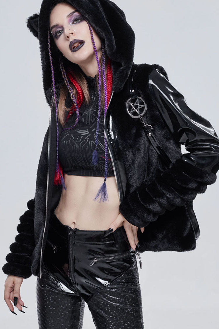 Womens Coat with Star Belt and Cat Ears