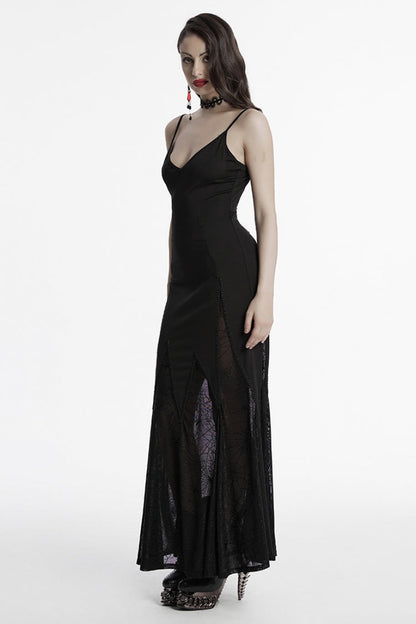 Spider Web Mesh Gothic Party Dress