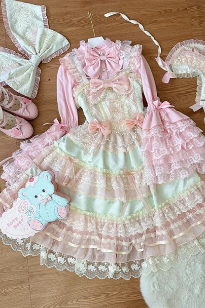 Emerald Hanayome Lace Bow Lolita JSK - Star Love Song