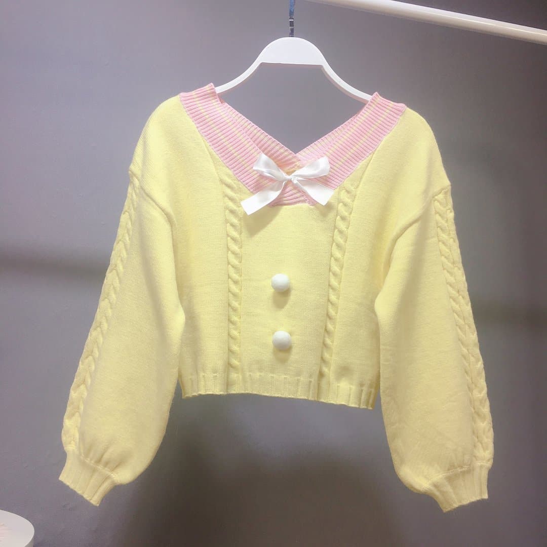 SpreePicky Sweet Bow Short Sweater SP13315