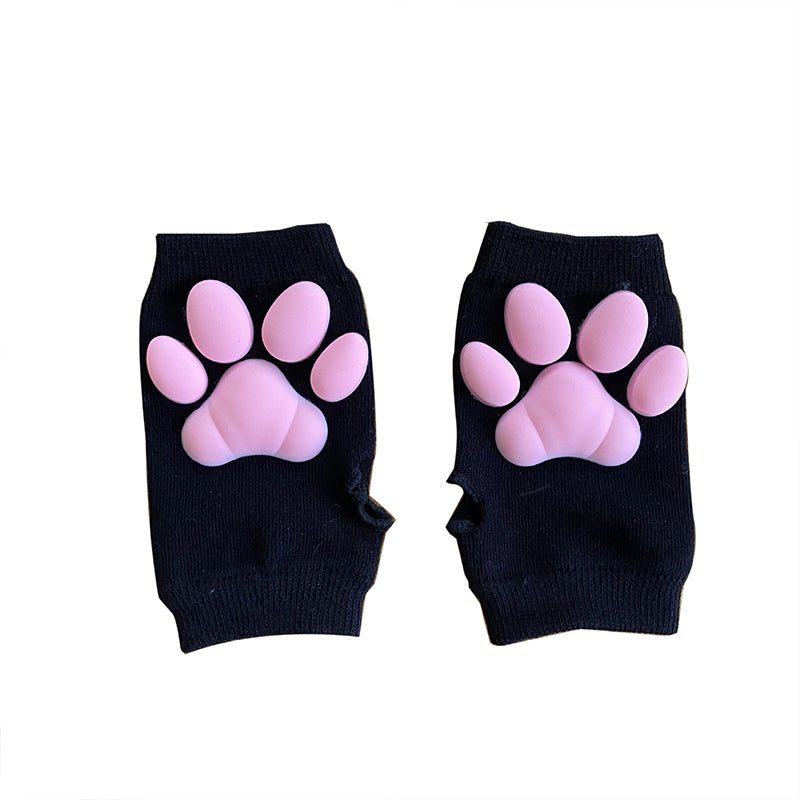 Gants de cosplay à pattes roses pour chat mignon