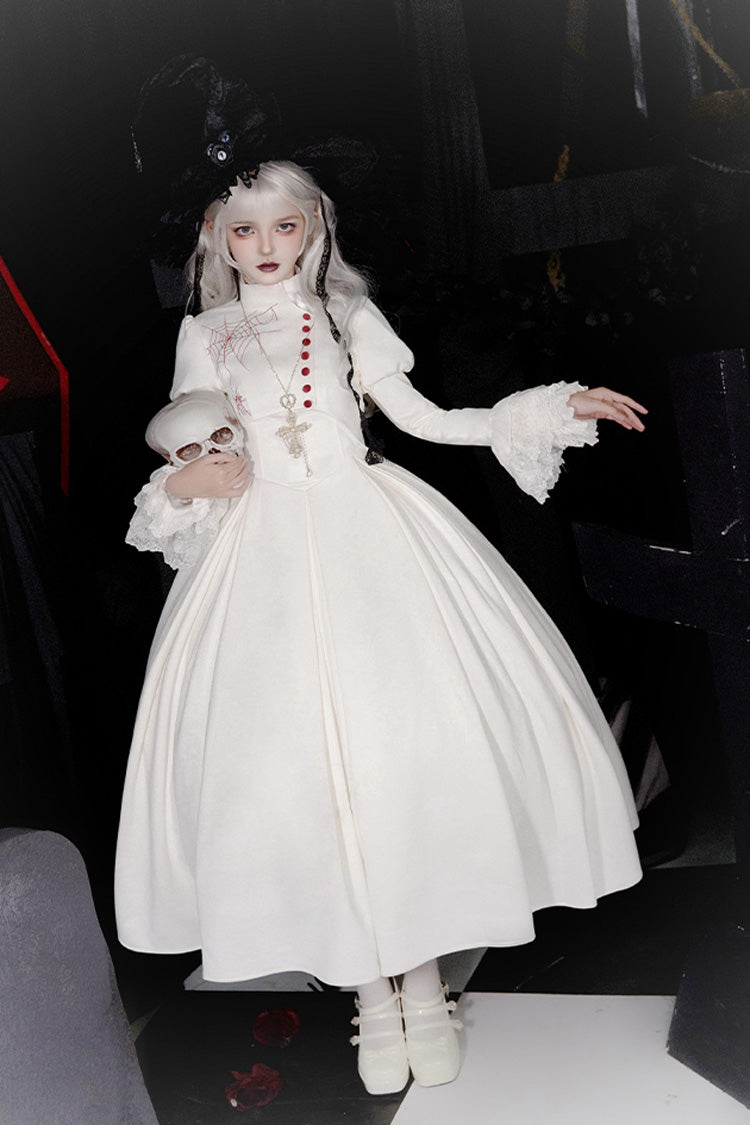 Gothic Lolita Night Poems Embroidery Fishbone Corset Dress