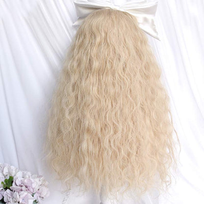 Sweet Long Curly Wig With Curly Bangs