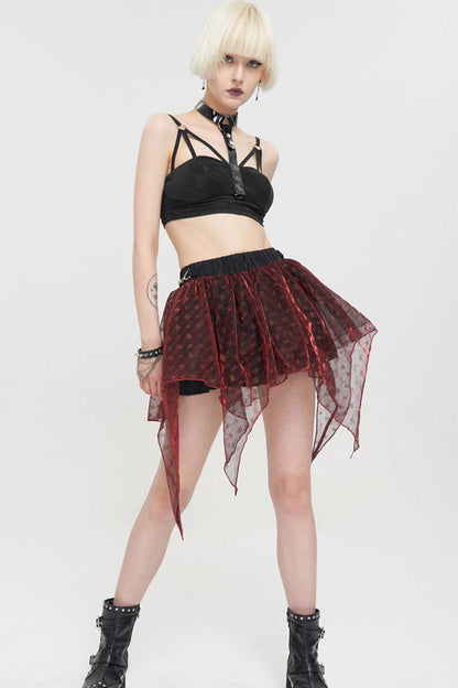 Dark Halter Neck Cutout Sling Vest with Metal Ring