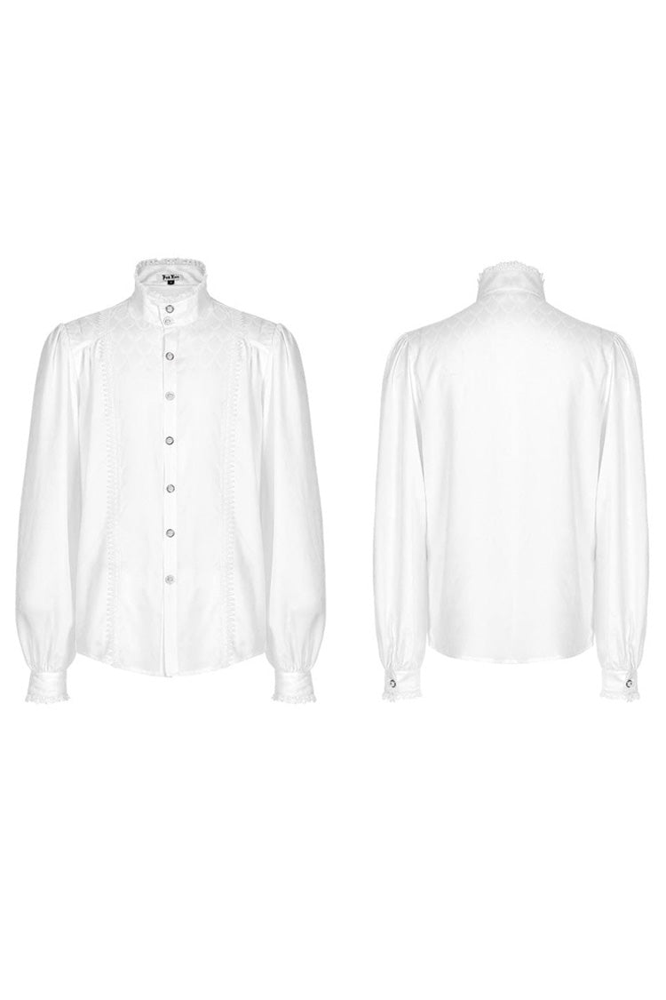 Dragon Scale Jacquard Punk Turtleneck Shirt