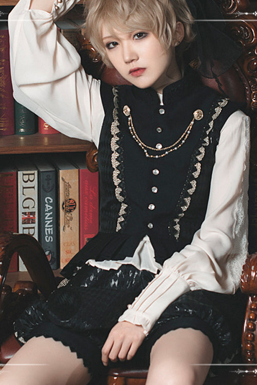 Immortal Thorn Kingdom Invitation Ouji Lolita Vest and Shorts