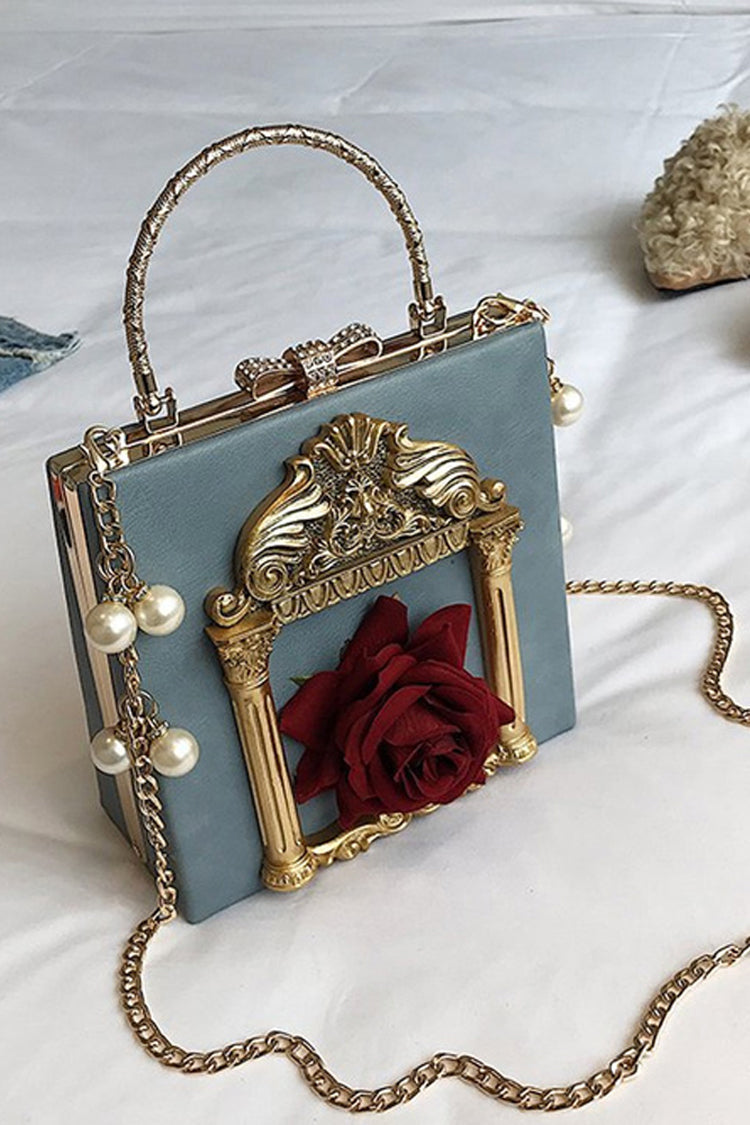 Vintage Rose Perlenkette Schultertasche