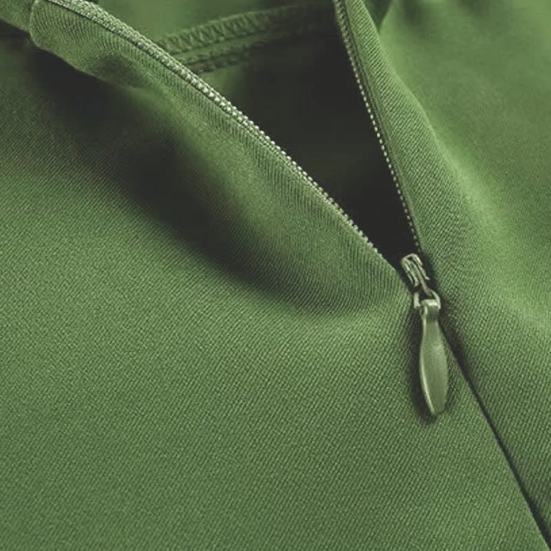 T-Shirt Dress Split Green Fringed Slip W707 Drawstring Boho