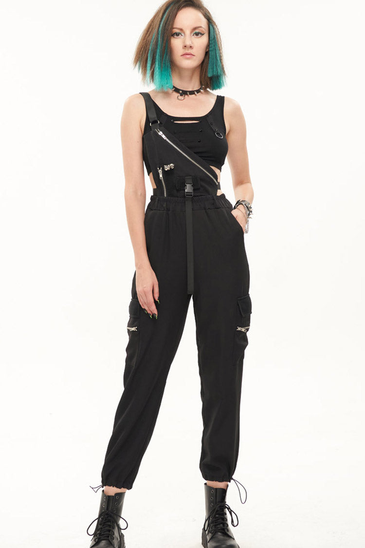 Womens Pants with Skull Strap and Pockets