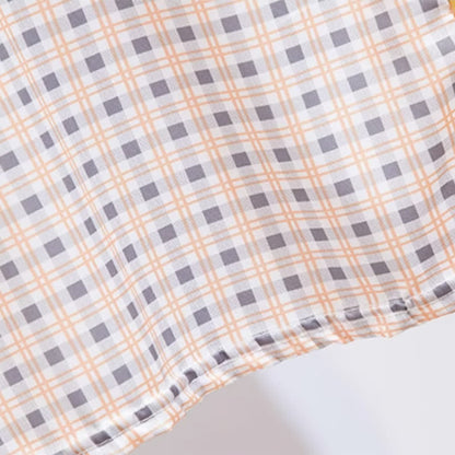 Denim Chic Round T-Shirt Collar Colorblock Pocketed Shorts