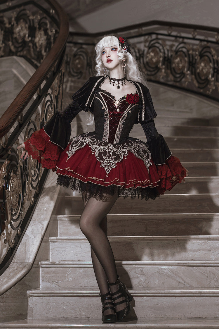 Blood Clan Feast Embroidery Lace Gothic Lolita JSK