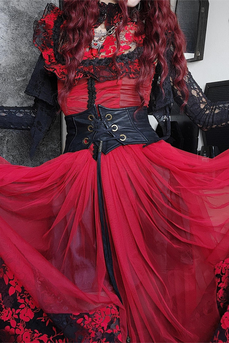 Hanayome Lace Lace-Up Gothic Elegant Wedding Dress