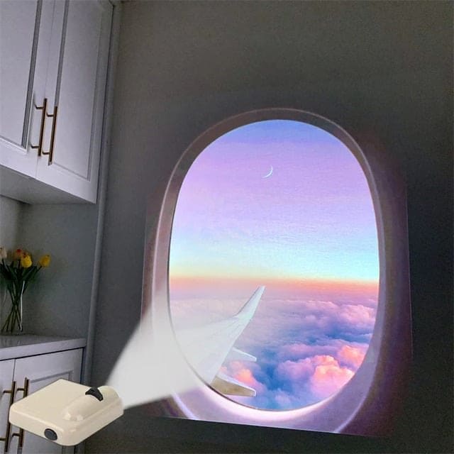 Airplane Window Wall Projector - Standart / Pink Moon