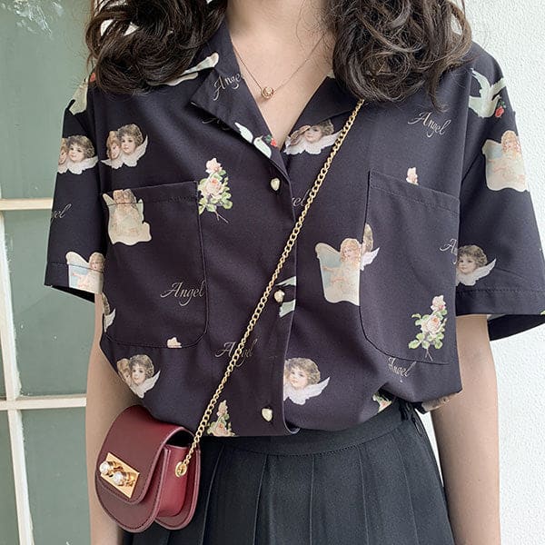 Angel Bird Short Shirt - Tops