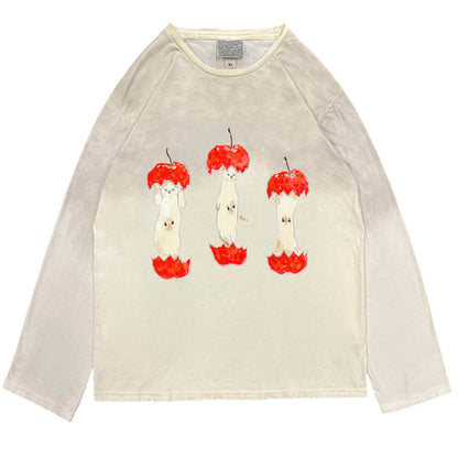 apple core graphic long sleeve tee boogzel clothing