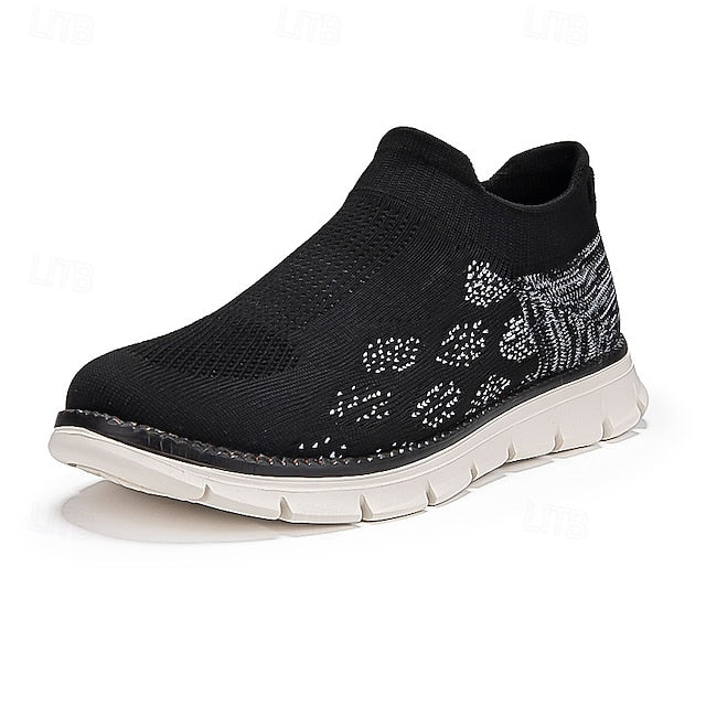 Men's Textured Knit Slip-On Sneakers, Comfort Fit with