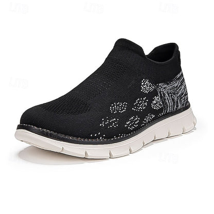 Men's Textured Knit Slip-On Sneakers, Comfort Fit with