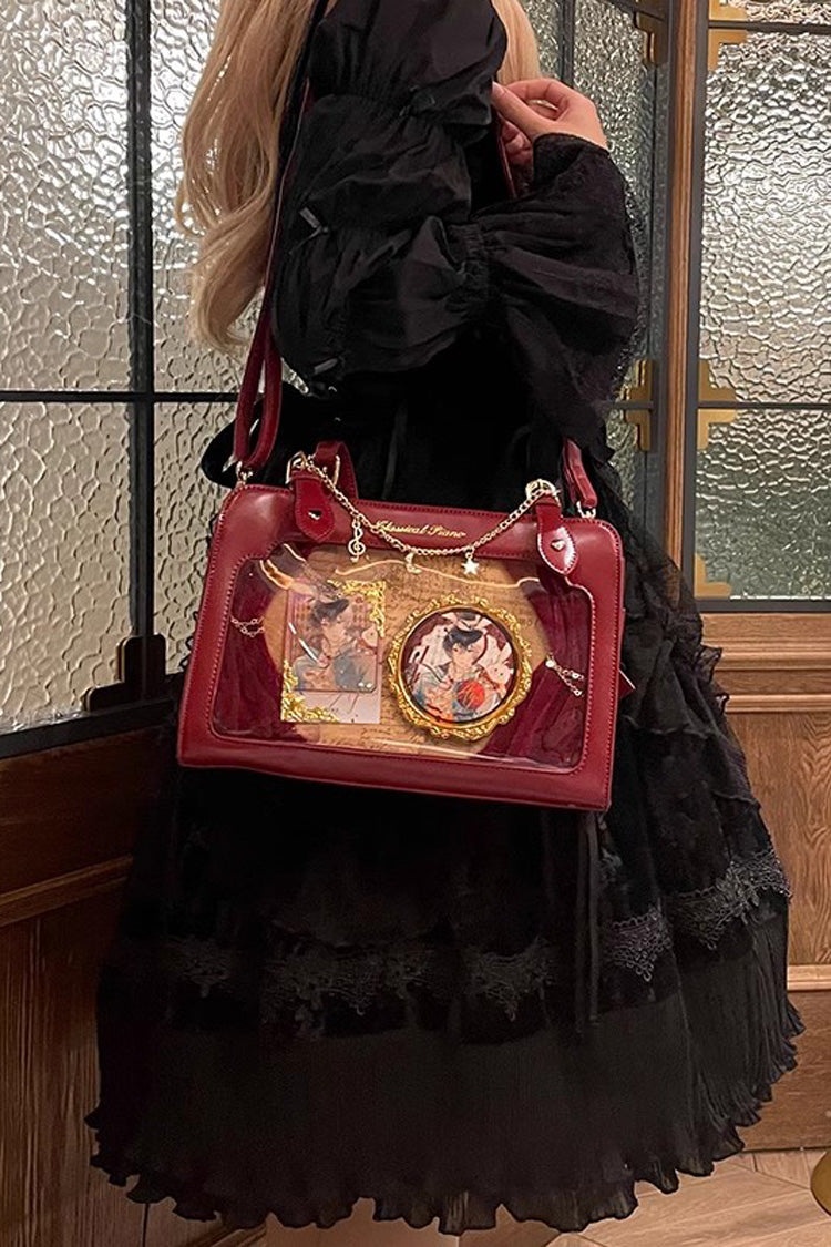 Sac à main avec nœud papillon et motif valse pour piano