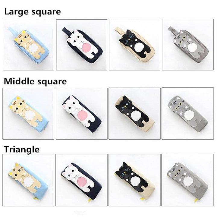 Kawaii Kitty Cat Canvas Pencil Case SP179621