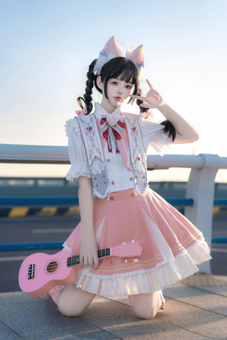 Rose Messenger of Heaven Ruffle Sweet Princess Lolita Skirt