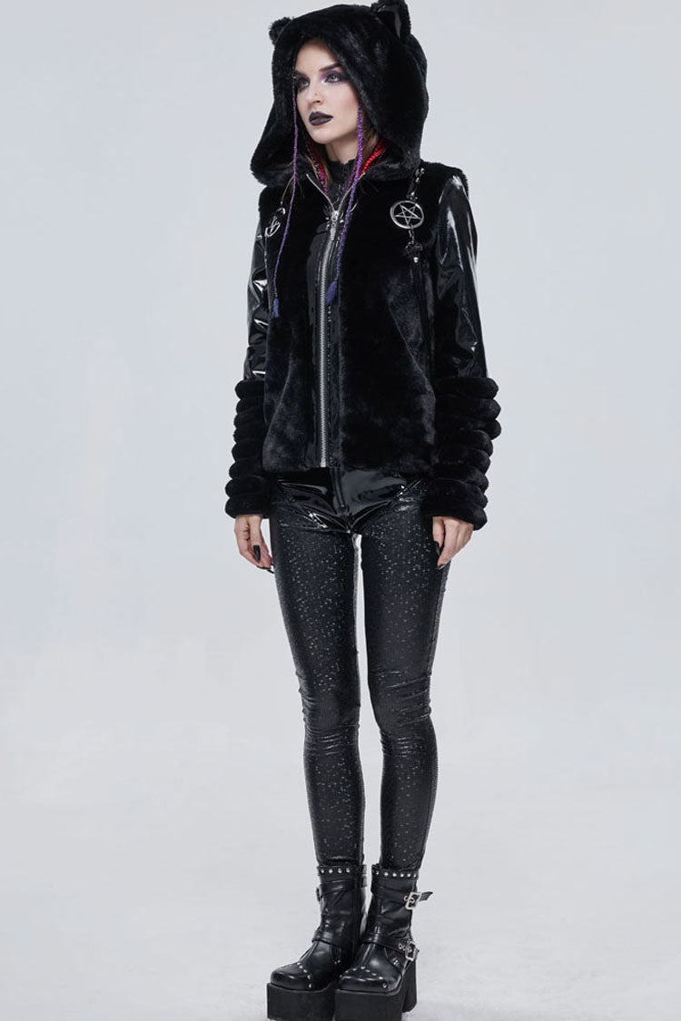 Womens Coat with Star Belt and Cat Ears