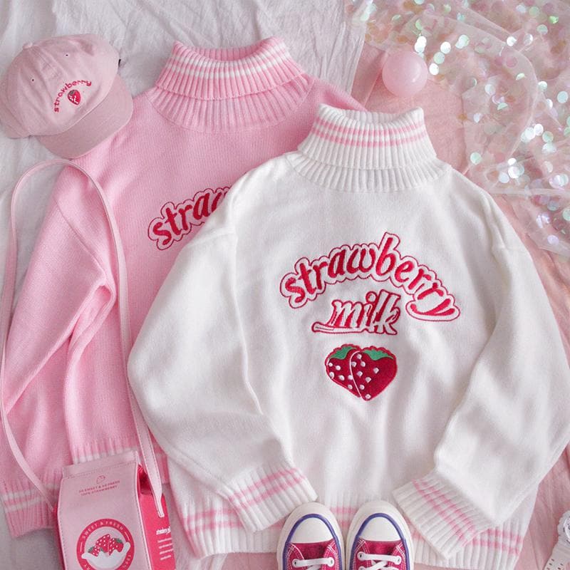 Pull à col roulé SpreePicky Sweet Strawberry Milk SP14838