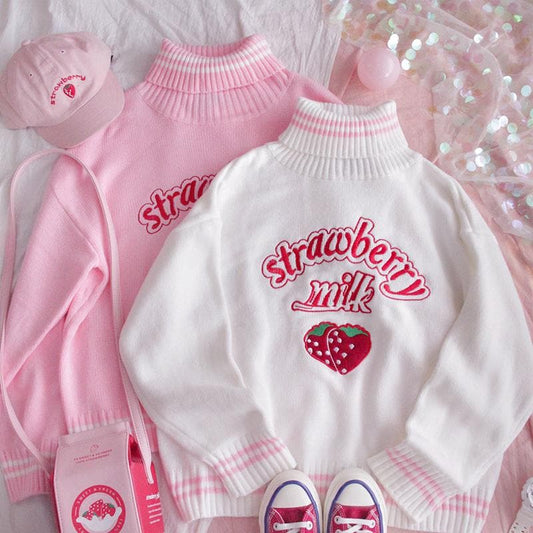 Pull à col roulé SpreePicky Sweet Strawberry Milk SP14838