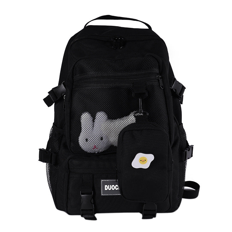 Cartoon Bunny Pattern Backpack with Mini Bag