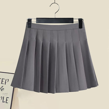 Skirt Pink Sleeve Pleated Rhombus Print Shirt Long Vest