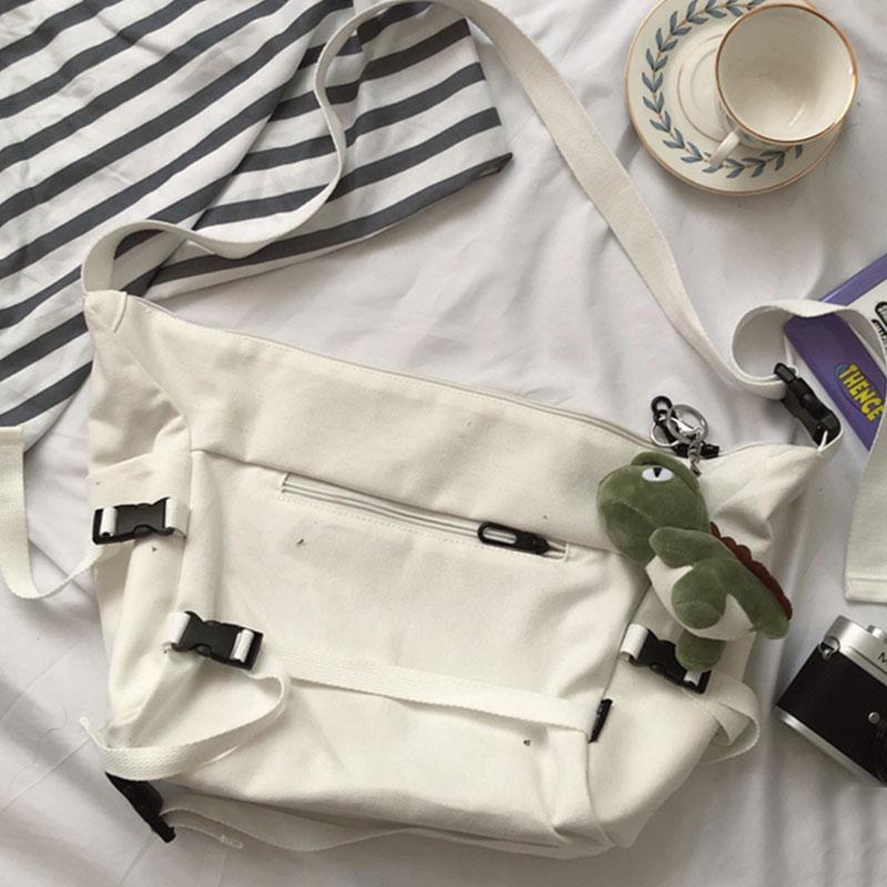 Lightweight Canvas Student Crossbody Bag