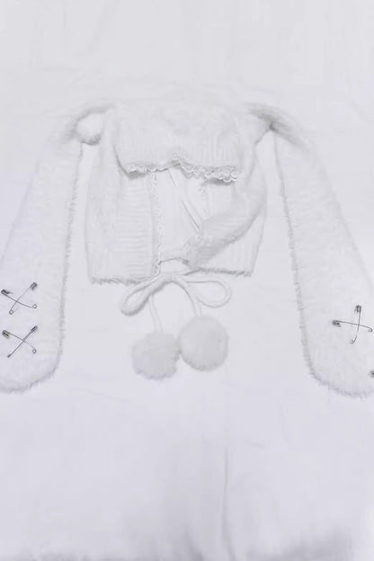 Long Rabbit Ears Jirai Kei Lolita Knitted Beanie