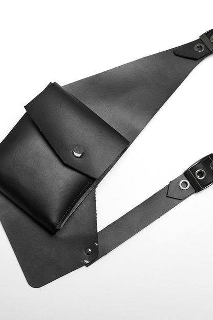Steampunk Men's Vest Bag with Faux Leather Straps