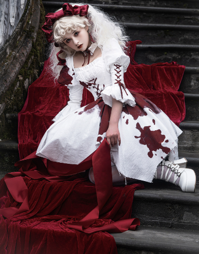 Halloween Gothic Lolita Blood Stained Lolita Dress