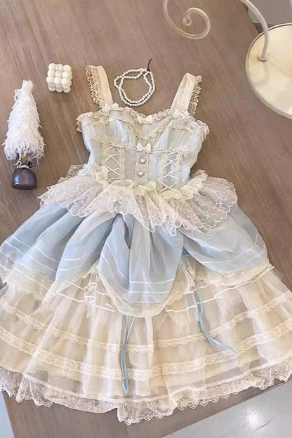 Ruffled Lace Sweet Princess Lolita JSK