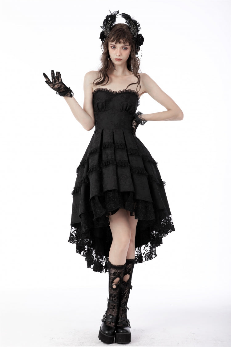 High-Low Lace Slip Dress for Weddings and Graduation