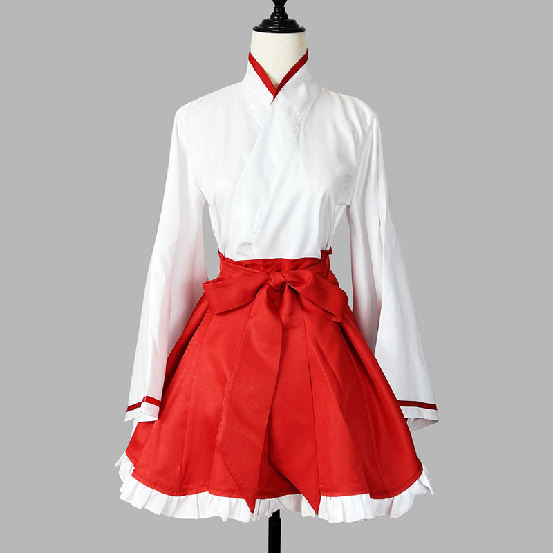 Cute Cosplay Big Bow Kimono Two Pieces Set