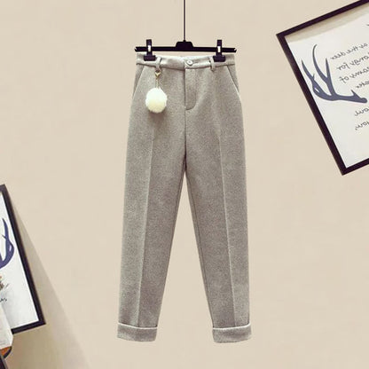 Pants Fleece Sweater Casual Hooded Coat Turtleneck