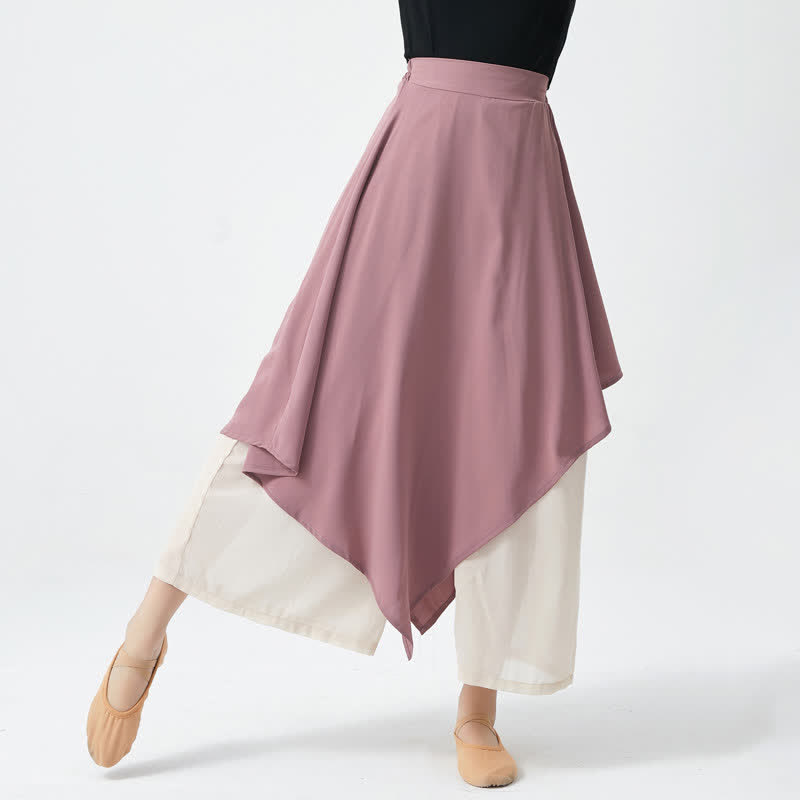 Vintage High Waist Flowy Wide Leg Casual Pants