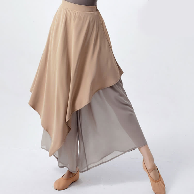 Vintage High Waist Flowy Wide Leg Casual Pants