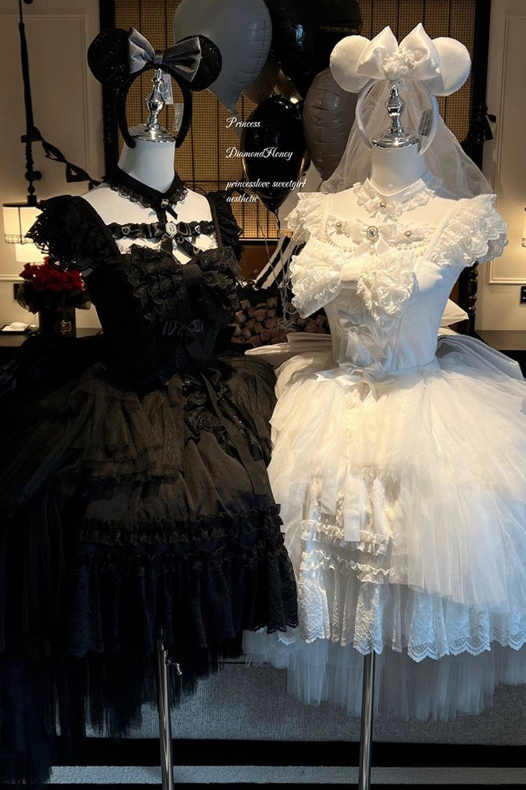 Jewelry Love Story Halterneck Ruffle Hanayome Bowknot Lace Gothic Lolita Dress