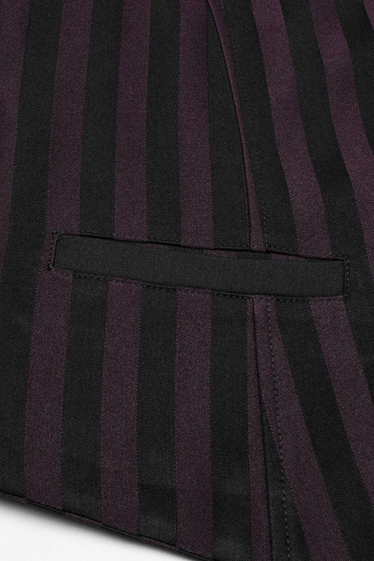 Sleeveless Striped Buckle Punk Vest for Men