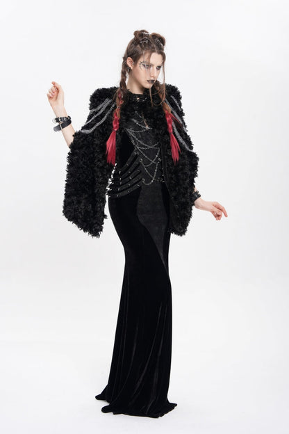 Halterneck Sleeveless Rivet Chain Punk Dress