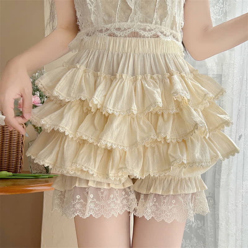 Fairy Lace Trim Layered Undershorts