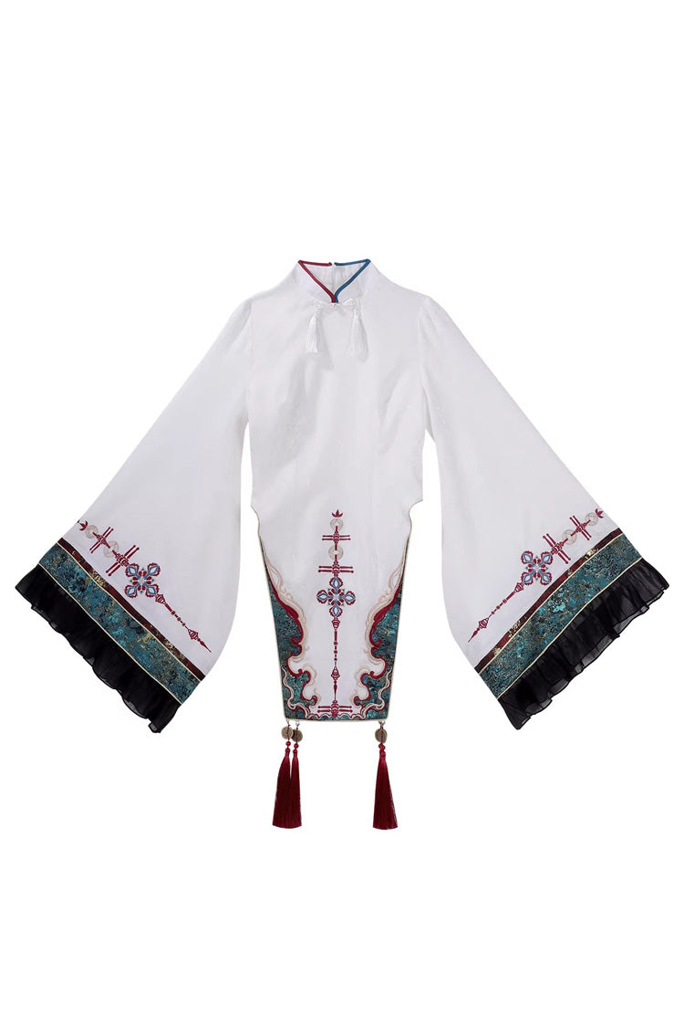Printed Embroidered Chinese Style Lolita Dress - Multi-Color Fox Trace Codex