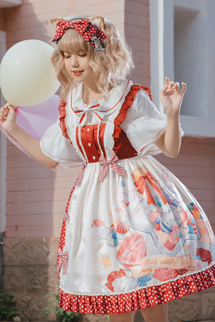 Polka-Dot Gift Print Princess Sweet Lolita JSK Dress