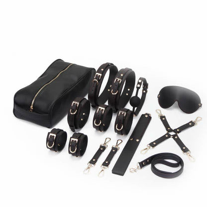 Leather Maid Cosplay Accessories 9 Pieces Set
