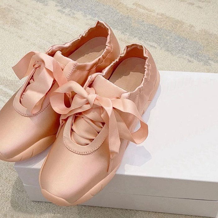 Ballet Satin Bow Sneakers - Sneakers