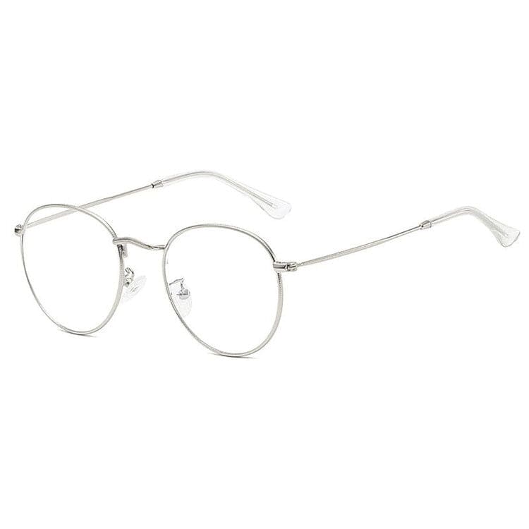 Basic Round Glasses - Silver - Glasses