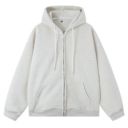 basic oversized zip up hoodie boogzel clothing